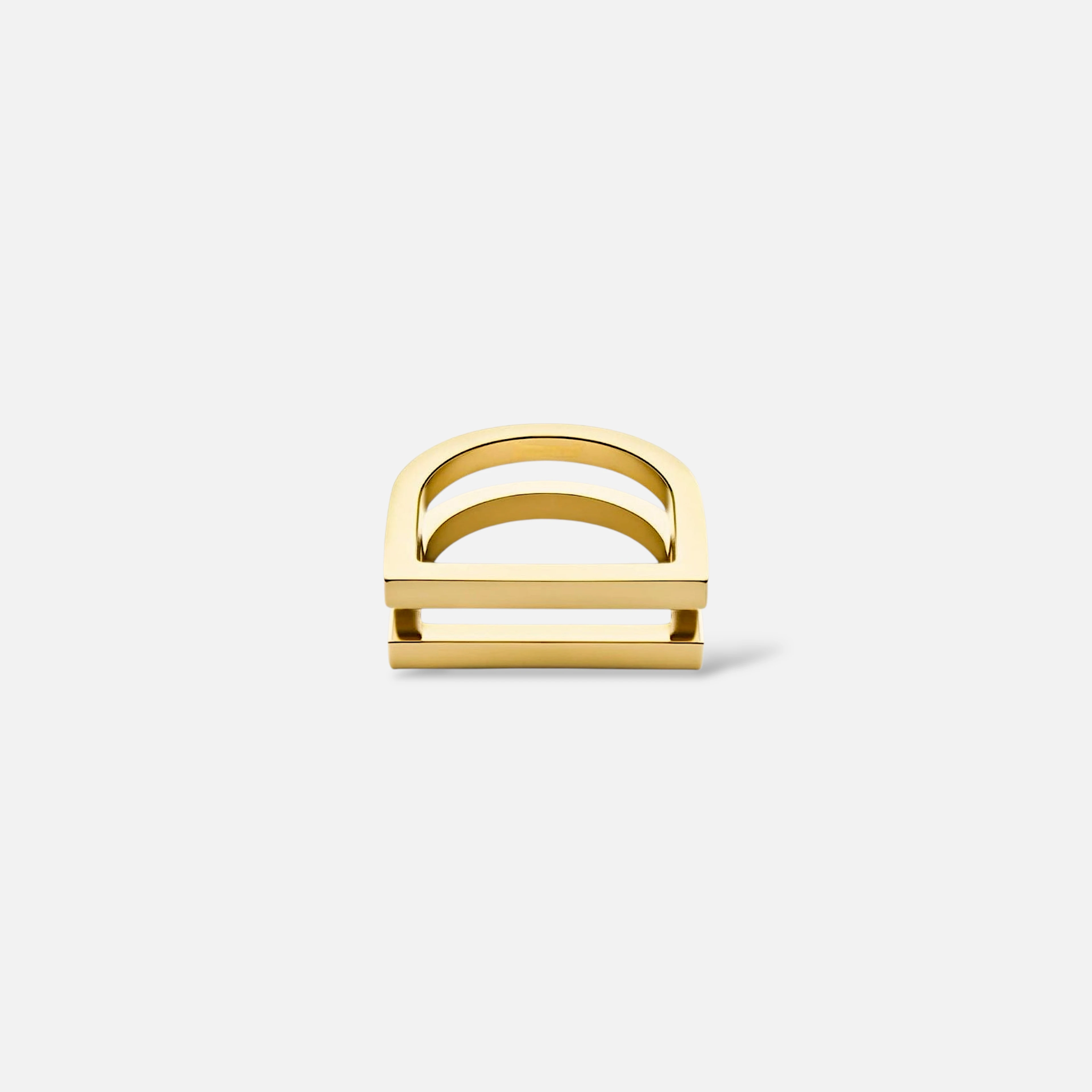 2-RIB ring - gold vermeil